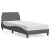 vidaXL Giroletto Dover Grigio Scuro 90x200 cm Tessuto