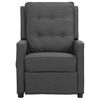 vidaXL Poltrona Alzapersona Massaggiante in Tessuto Grigio Scuro