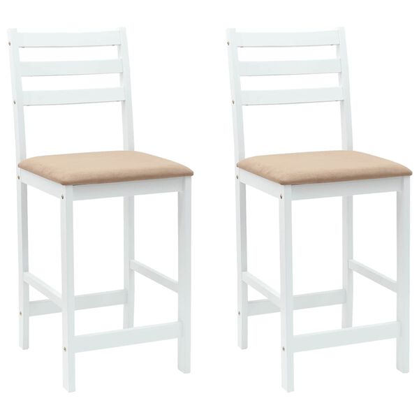 vidaXL Sedie da pranzo 2 pcs Bianco 40 x 47,5 x 99,5 cm