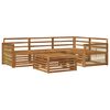 vidaXL Set di divani da esterno 5 pz Naturale Legno di Acacia Massello