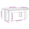 vidaXL Tavolino da Salotto Bianco 100x60x42 cm in Legno Multistrato