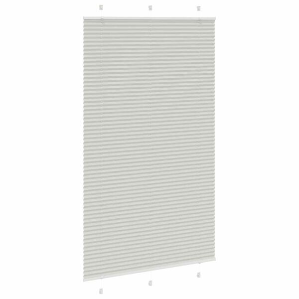 vidaXL Tenda Plissettata Grigio Chiaro 115x200 cm Larghezza Tessuto