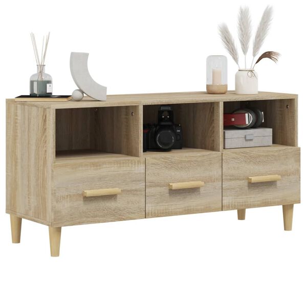 vidaXL Mobile Porta TV Rovere Sonoma 102x36x50 cm Legno Multistrato