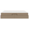 vidaXL Letto con contenitore e materasso 2 pcs Cappuccino Pelle