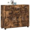 vidaXL Credenza con lo scaffale FLORIN Rovere fum&eacute; 88,5 x 30,5 x 73 cm