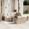 vidaXL Set Divani da Giardino 11 pz con Cuscini Beige in Polyrattan