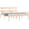 vidaXL Letto per Anziani con Testiera Bianco Super King Legno Massello