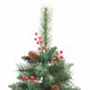 vidaXL Albero di Natale artificiale Verde 240 cm PVC e Metallo