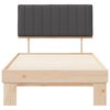 vidaXL Letto con Testiera Rivestita Grigio scuro 100 x 200 cm