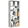 vidaXL Libreria Divisorio Grigio Cemento 67x25x161,5 cm in Truciolato