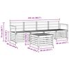 vidaXL Set divani 5 pcs Naturale Legno di Acacia Massello