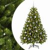 vidaXL Albero di Natale artificiale verde chiaro con palline 120 cm