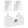 vidaXL Set di Armadi da Bagno 5 pcs Bianco Legno ingegnerizzato