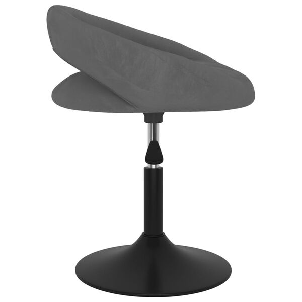 vidaXL Sgabello da Bar Grigio Scuro in Velluto