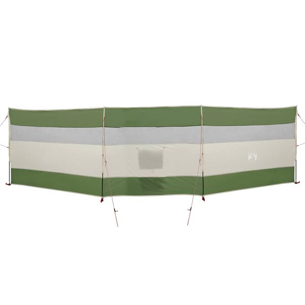 vidaXL Frangivento da Campeggio Verde 508x130 cm Impermeabile