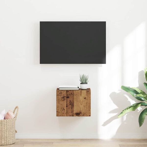 vidaXL Mobile TV da parete Legno vecchio 60 x 31 x 29.5 cm