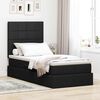 vidaXL Letto con contenitore e LED Nero 100 x 200 cm Poliestere