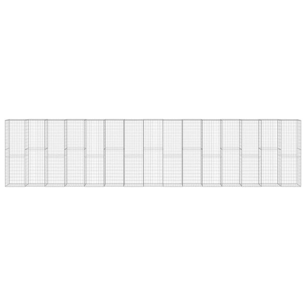 vidaXL Gabbione con Copertura in Acciaio Zincato 900x50x200 cm