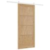 vidaXL Porta scorrevole Marrone 93 x 211 cm Pino massello