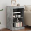 vidaXL Credenza con Luci LED Grigio Cemento 41x37x67 cm
