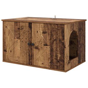 vidaXL Casa per Gatti Legno vecchio 85 x 55 x 50,5 cm