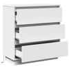 vidaXL Armadio da Notte Bianco 71 x 34,5 x 75 cm Legno multistrato
