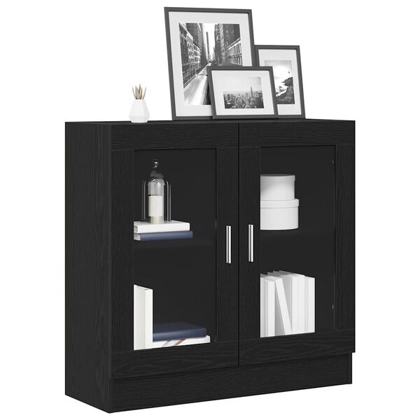 vidaXL Armadio per Libri Rovere Nero 82,5 x 30,5 x 80 cm