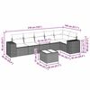 vidaXL Set Divani da Giardino 7pz con Cuscini Grigio Chiaro Polyrattan