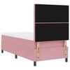 vidaXL Letto a Sorgente LED con materasso Rosa 100 x 200 cm Velluto