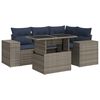 vidaXL Set Divano da Giardino 5pz con Cuscini Grigio Polyrattan
