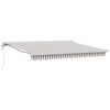 vidaXL Tenda retrattile Grigio chiaro e bianco 350 x 250 cm
