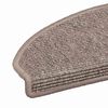 vidaXL Tappetini per scale 15 pz 65x21x4 cm Beige scuro Semicircolari Grandi
