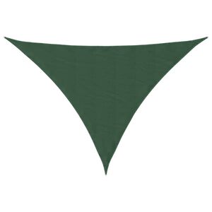 vidaXL Parasole a Vela Oxford Triangolare 4x5x6,4 m Verde Scuro