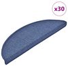 vidaXL Tappetini per scale 30 pz 56x17x3 cm blu semicircolari