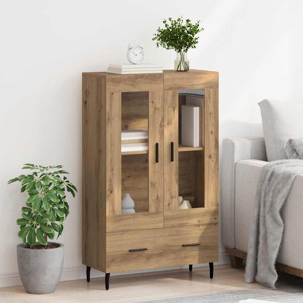 vidaXL Credenza con cassetto Rovere artigianale 69,5 x 31 x 115 cm