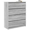 vidaXL Credenza Grigio Sonoma 80x35x99 cm in Legno Multistrato