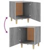 vidaXL Comodini 2 pz Grigio Sonoma in Legno Multistrato