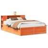 vidaXL Letto senza Materasso Marrone Cera 135x190 cm in Legno di Pino