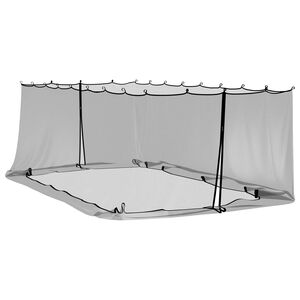 vidaXL Zanzariera per gazebo 220 mesh Nero 6 x 3 x 2 m Poliestere