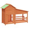 vidaXL Cuccia per Cani Marrone 143x60,5x109 cm in Legno Massello di Pino