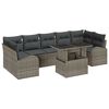 vidaXL Set Divano da Giardino 8 pz Grigio polyrattan