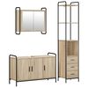 vidaXL Set di Armadi da Bagno 3 pz Rovere Sonoma 40 x 36 x 200,5 cm