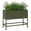 vidaXL Vaso da Giardino Rialzato Oliver verde 60 x 26 x 45 cm Acciaio