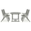 vidaXL Set da pranzo da giardino 5 pz (150-200)x100 cm in legno massello di acacia grigio