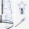 vidaXL Albero di Natale LED con 800 LED con supporto Blu 400 cm Ferro