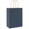 vidaXL Sacchetti di Carta 50 pz con Manici Blu 21x11x28 cm