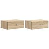 vidaXL Mobiletto da notte a muro 2 pcs Rovere Sonoma 49 x 34,5 x 20 cm
