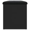 vidaXL Panca Portaoggetti Nera 82x42x45 cm in Legno Multistrato