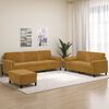 vidaXL Set di Divani 3 pz con Cuscini Decorativi Marrone in Velluto