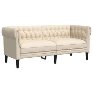 vidaXL Divano Chesterfield a 2 Posti in Lino